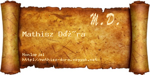Mathisz Dóra névjegykártya