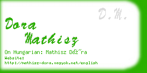 dora mathisz business card